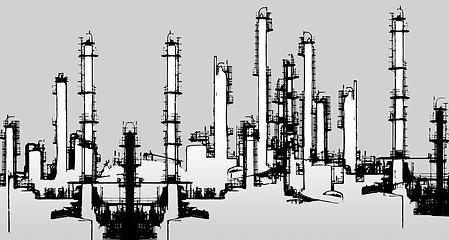 Image showing Oil refinery illustration