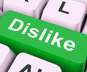 Image showing Dislike Key Means Hate Or Loathe\r