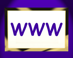 Image showing Www On Screen Shows Website Internet Web Or Net