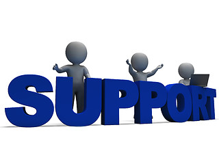 Image showing Support Word Showing Assistance And Help