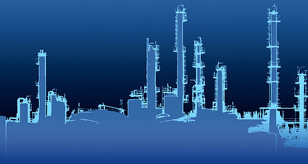 Image showing Oil refinery illustration