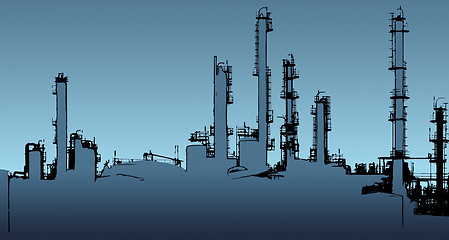 Image showing Oil refinery illustration