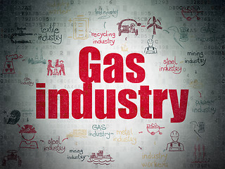 Image showing Industry concept: Gas Industry on Digital Paper background