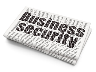 Image showing Safety concept: Business Security on Newspaper background