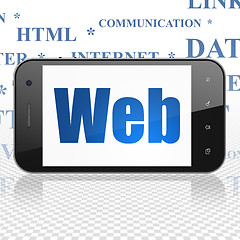 Image showing Web design concept: Smartphone with Web on display