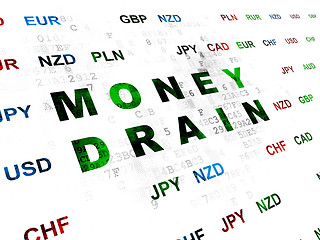 Image showing Banking concept: Money Drain on Digital background