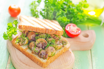 Image showing bread with mushroom