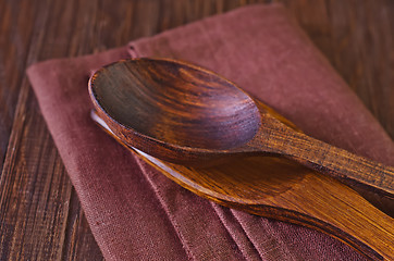 Image showing wooden dishware