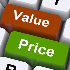 Image showing Value Price Keys Mean Product Quality And Pricing