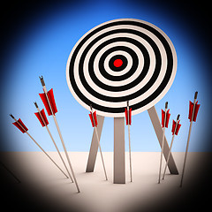 Image showing Arrows On Floor Shows Ineffective Targeting