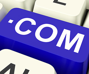 Image showing Com Keys Means Web Domain Name\r