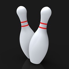 Image showing Bowling Pins Show Skittles Game