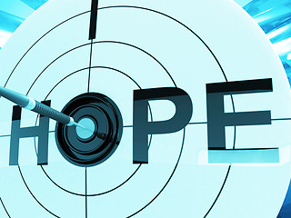 Image showing Hope Target Shows Prayer And Faith Hopeful