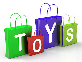 Image showing Toys Bags Shows Retail Shopping and Buying