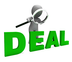 Image showing Deal Character Shows Deals Trade Contract Or Dealing\r