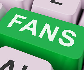 Image showing Fans Key Shows Follower Or Internet Fan