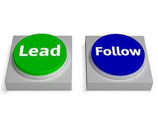 Image showing Lead Follow Buttons Shows Leading Or Following