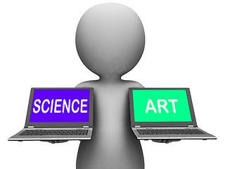 Image showing Science Art Laptops Shows Scientific Or Artistic