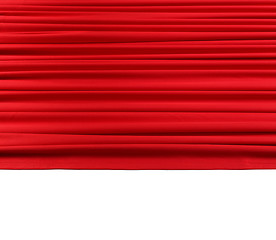 Image showing red silk curtain background