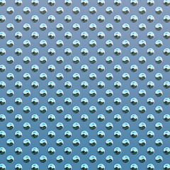 Image showing blue steel studded plate