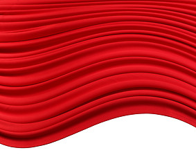 Image showing red silk curtain background