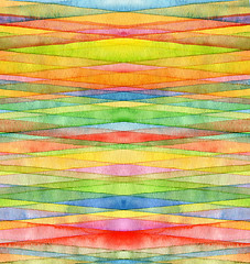 Image showing Abstract strip watercolor painted background