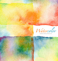 Image showing Abstract  watercolor painted background