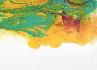 Image showing Abstract  acrilic and watercolor painted background