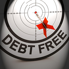 Image showing Debt Free Shows Cash And Credit Freedom