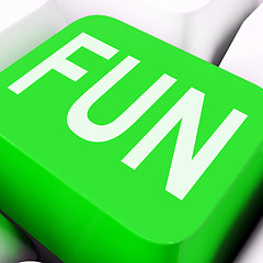 Image showing Fun Key Means Exciting Entertaining Or Joyful\r