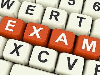 Image showing Exam Keys Show Examination Exams Or Test Online
