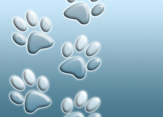 Image showing abstract paw prints