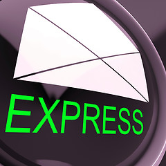 Image showing Express Envelope Means Fast And Priority Post