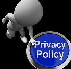 Image showing Privacy Policy Button Shows The Company Data Protection Terms