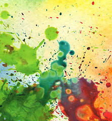 Image showing abstract watercolor painting blot background