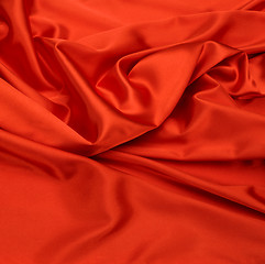 Image showing red silk fabric background