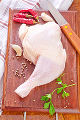 Image showing raw chicken leg