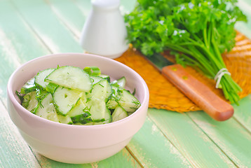 Image showing salad with cucumbers