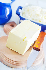 Image showing butter, milk and cottage