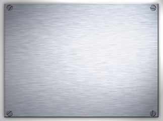 Image showing brushed steel metal plaque