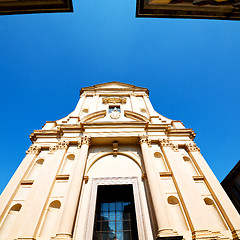 Image showing column old architecture in italy europe milan religion       and