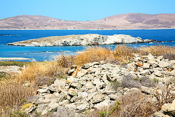 Image showing temple  in delos greece  historycal   site