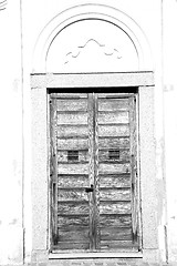 Image showing old   door    in italy old ancian wood and traditional  texture 