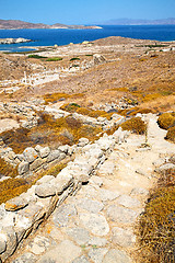 Image showing antique  in delos greece the  