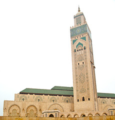 Image showing  muslim in  mosque the history  symbol   morocco  africa  minare