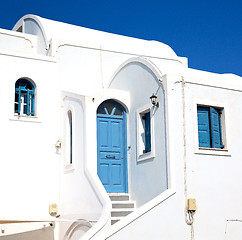 Image showing house in santorini greece europe old construction white and blue