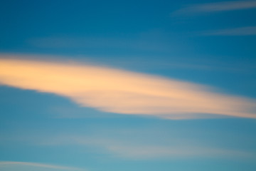 Image showing in the red blue sky   blurred