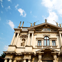 Image showing column old architecture in italy europe milan religion       and