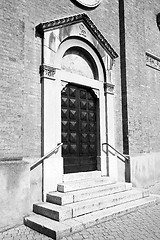 Image showing old   door    in italy old ancian wood and traditional  texture 