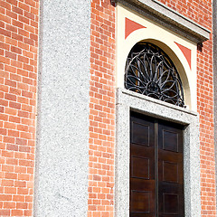 Image showing old   door    in italy old ancian wood and traditional  texture 